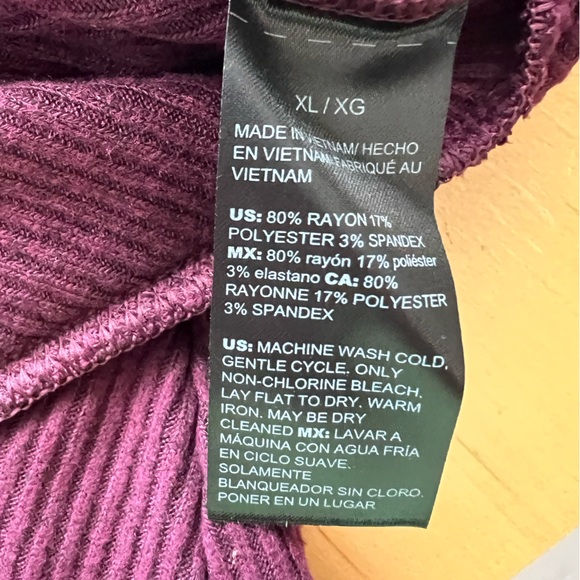 White House Black Market Weekend Cozy Knit Pullover in Cabernet size XL - Picture 5 of 10